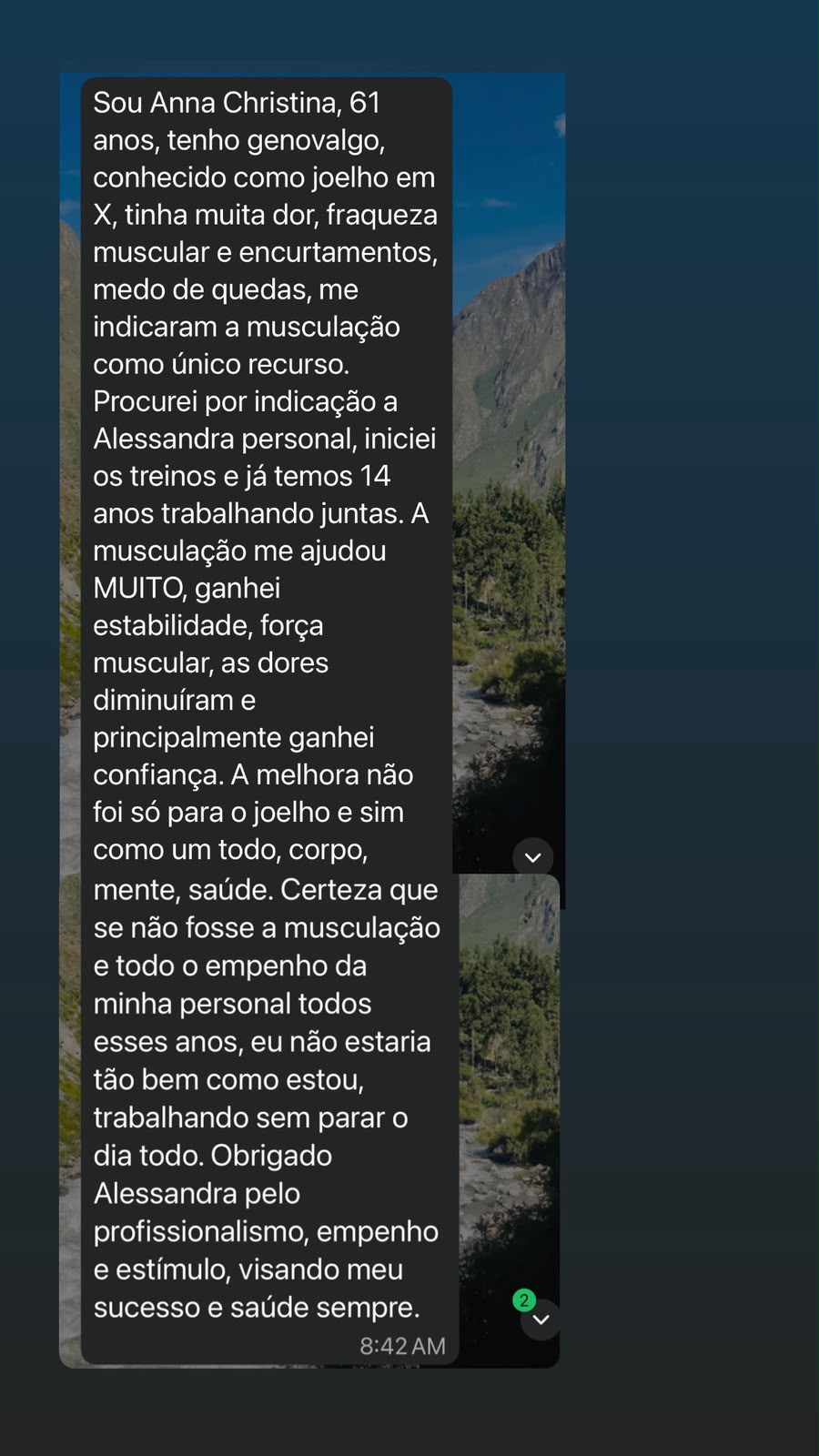 Depoimento da aluna Anna Christina sobre joelho em X e ganho de força